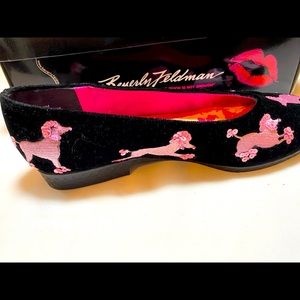 Never worn with box, Blk with Pink poodles! Sz 8
